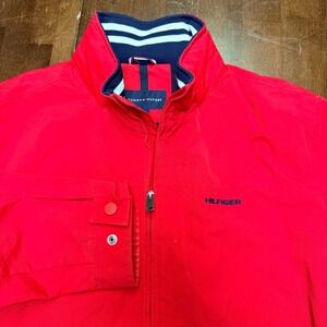 Tommy Hilfiger Regatta Windbreaker Yacht Jacket Mens XL Waterproof Striped Trim